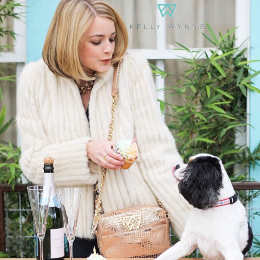 Kelly Wynne Mingle Mingle Mini in Rose Gold Baby Croc